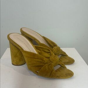 Loeffler Randall Mustard Suede Mules